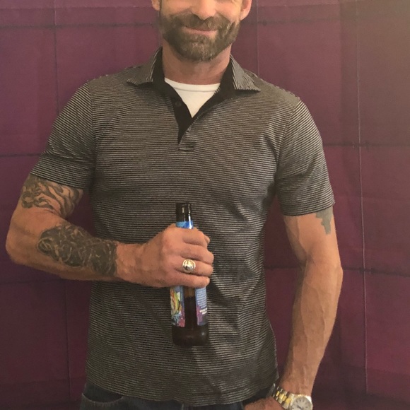 HP ๐คฉMENS MICHAEL KORS Striped POLO STYLE SHIRT - Picture 2 of 8